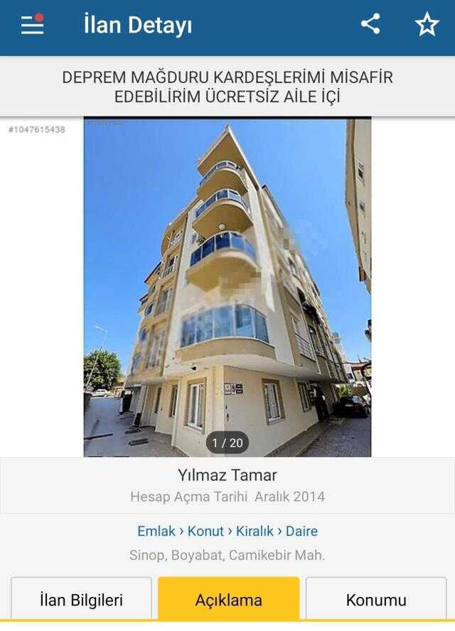 Türkiye kapılarını açtı bekliyor! Kiralık evler depremzedeler için ücretsiz ilana dönüştü