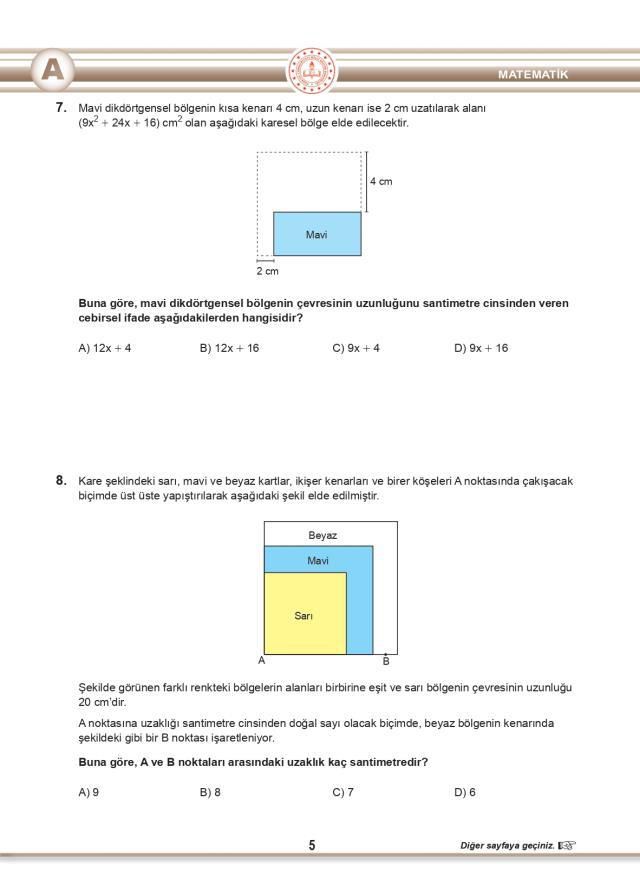 LGS 2022 Matematik soru ve cevapları! MEB 2022 LGS Matematik (Sayısal) soruları ve cevapları nedir? 2022 LGS Matematik cevap anahtarı!