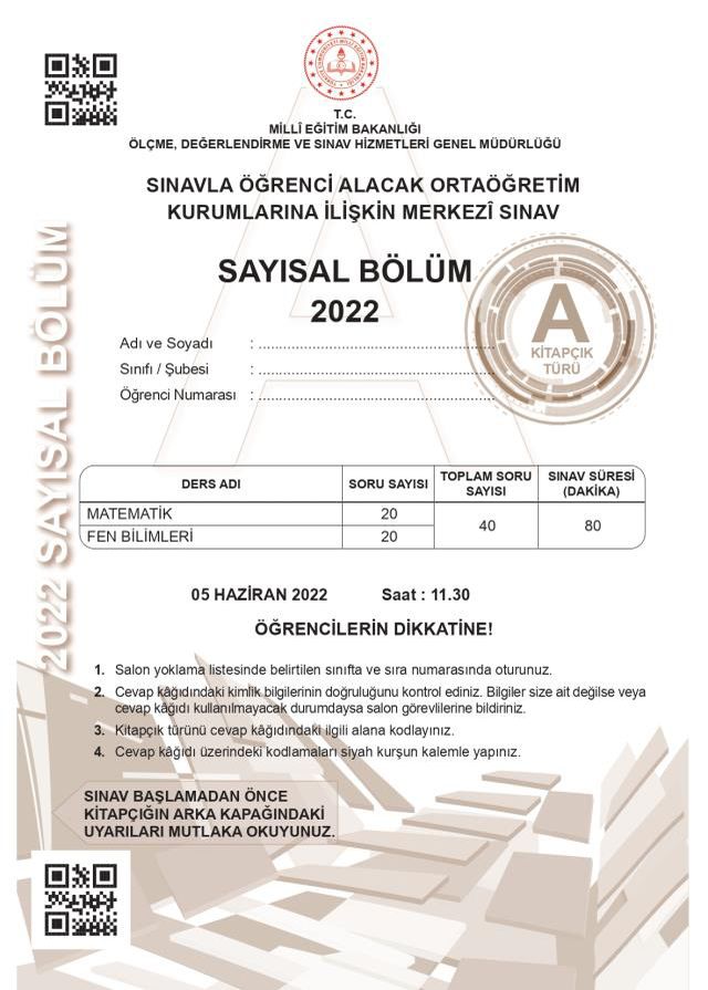 LGS Cevap Anahtarı 2022: A, B, C ve D kitapçığı LGS soru ve cevapları! LGS kitapçığı soru ve cevap anahtarı! LGS kitapçığı!