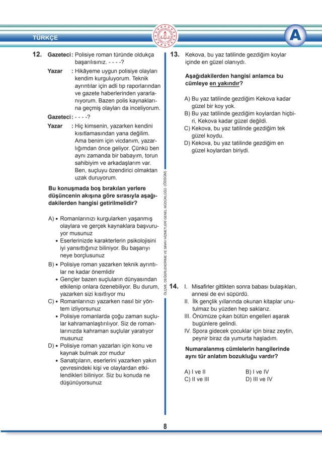 LGS soruları yayınlandı mı? MEB 2022 LGS soruları ve cevap anahtarı!