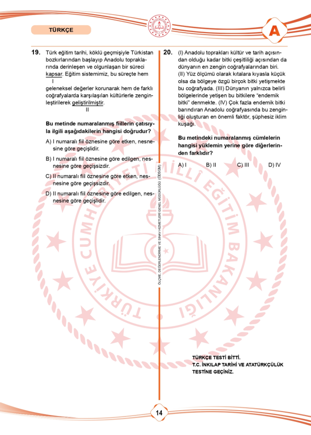 LGS soru cevapları! 2025 LGS Türkçe, Matematik, Fen Bilimleri, İnkılap Tarihi, İngilizce, Din Kültürü SÖZEL -SAYISAL soru cevapları PDF indir – oku!