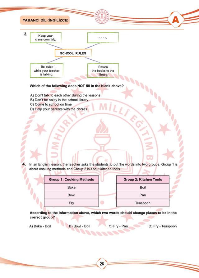 LGS soru cevapları! 2025 LGS Türkçe, Matematik, Fen Bilimleri, İnkılap Tarihi, İngilizce, Din Kültürü SÖZEL -SAYISAL soru cevapları PDF indir – oku!