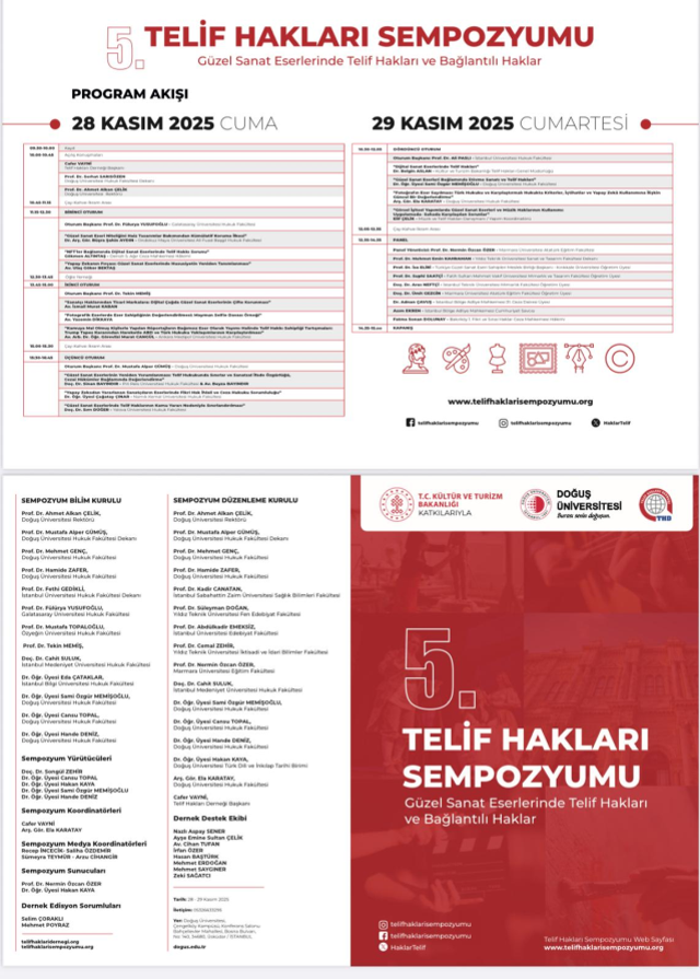 'Güzel Sanat Eserlerinde Telif Hakları' sempozyum masasında