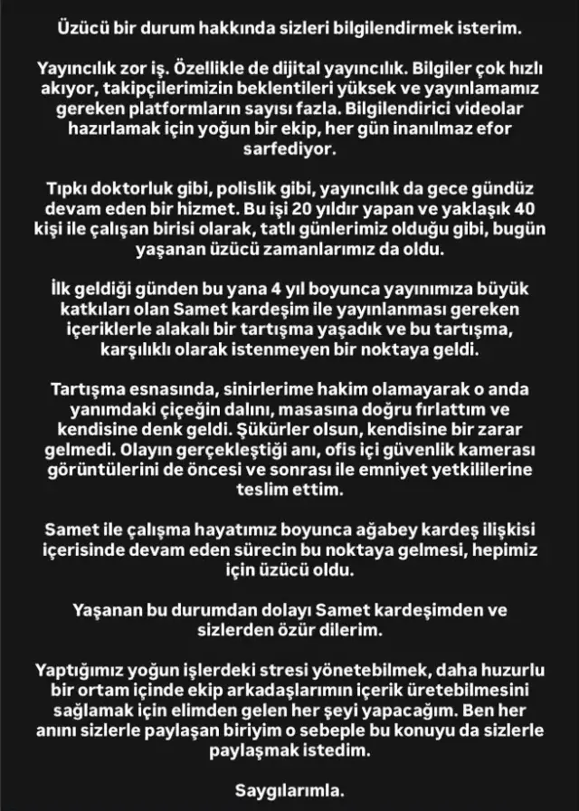 Çalışanına saksı fırlatan ünlü yayıncı