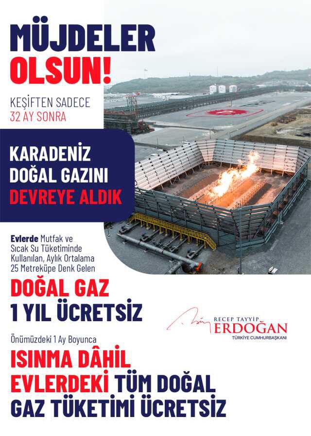 Karadeniz gazıyla mayıs ayında hanelerin yaklaşık 5,9 milyar liralık faturası karşılanacak