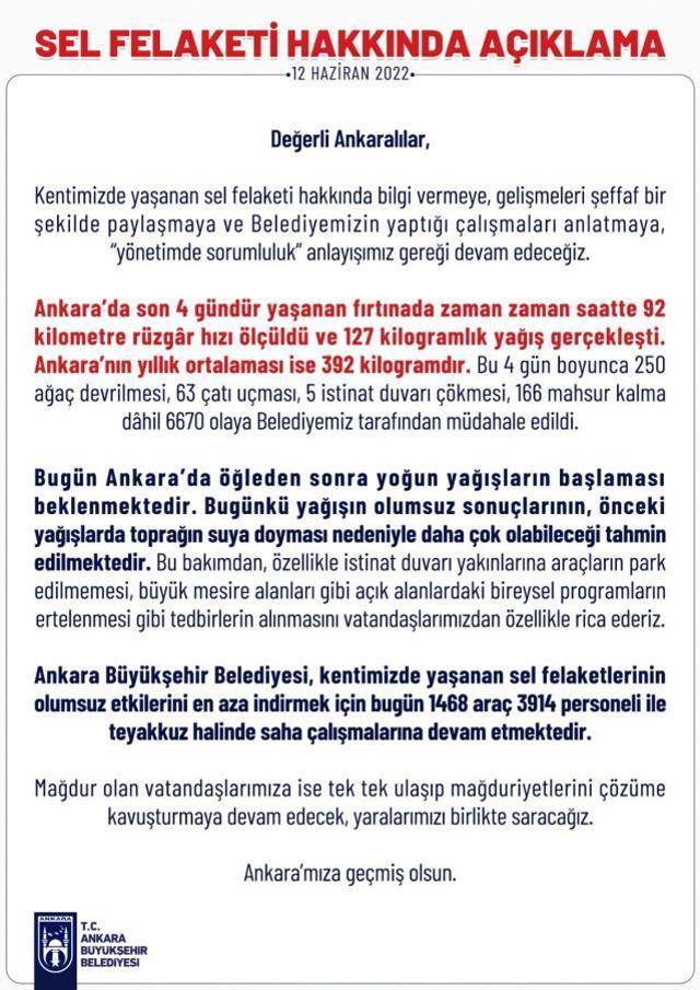 Sel felaketiyle sarsılan Ankaralılara yeni uyarı: Daha da kötüsü geliyor