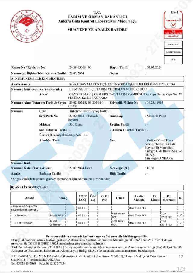 Vatandaşa domuz eti yediren Köfteci Yusuf ürünlerini 'Helal Sertifika' adı altında satıyormuş