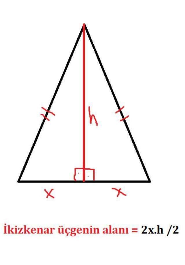 Üçgenin Alanı: Eşkenar üçgen alanı nasıl hesaplanır? Üçgenin alanı nasıl bulunur? Eşkenar üçgen, Dik üçgen, İkizkenar üçgenin alanları ve formülü!