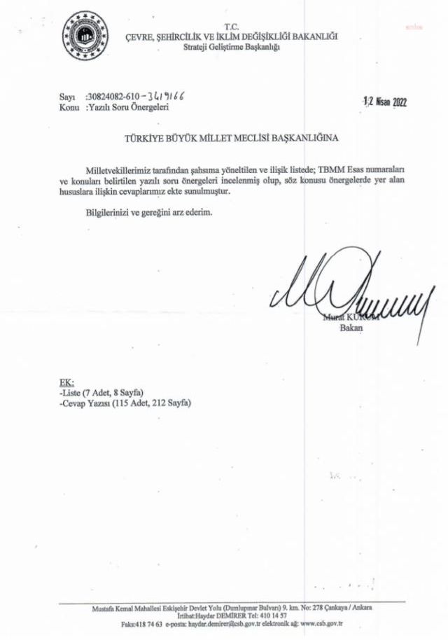 CHP Milletvekili sordu Bakan Kurum cevapladı: Haciz işlemi uygulanan tarım arazisi sayısı 6 yılda yüzde 101 arttı