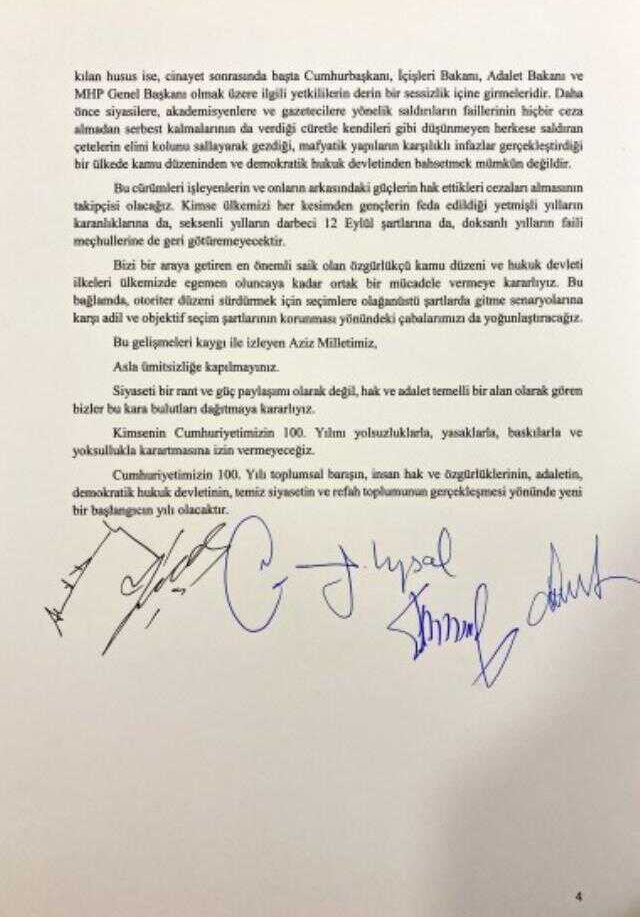 10 saatlik toplantı sonrası 6'lı masadan ilk açıklama! Aday için istişareler başlıyor