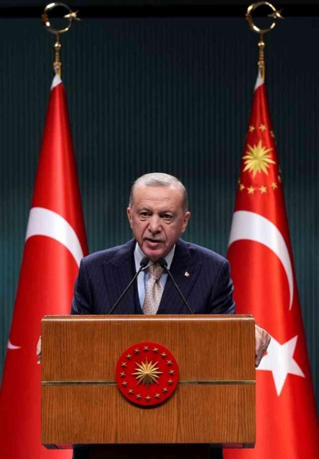 Cumhurbaşkanı Erdoğan, Kabine Toplantısı sonrası açıklamalarda bulunuyor
