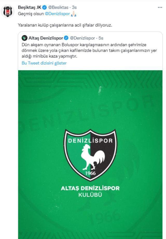 Denizlispor kafilesini taşıyan minibüs kaza geçirdi: 4'ü futbolcu 12 yaralı