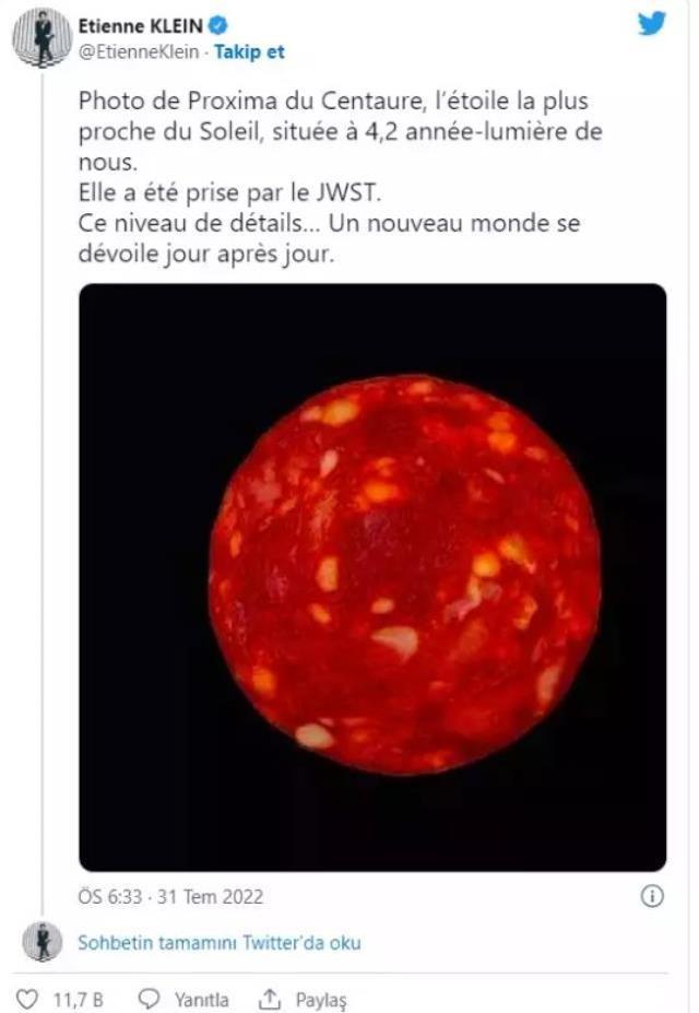 Ünlü fizikçiden skandal paylaşım! James Webb Teleskobu'ndan dediği görüntü 'sucuk' çıktı