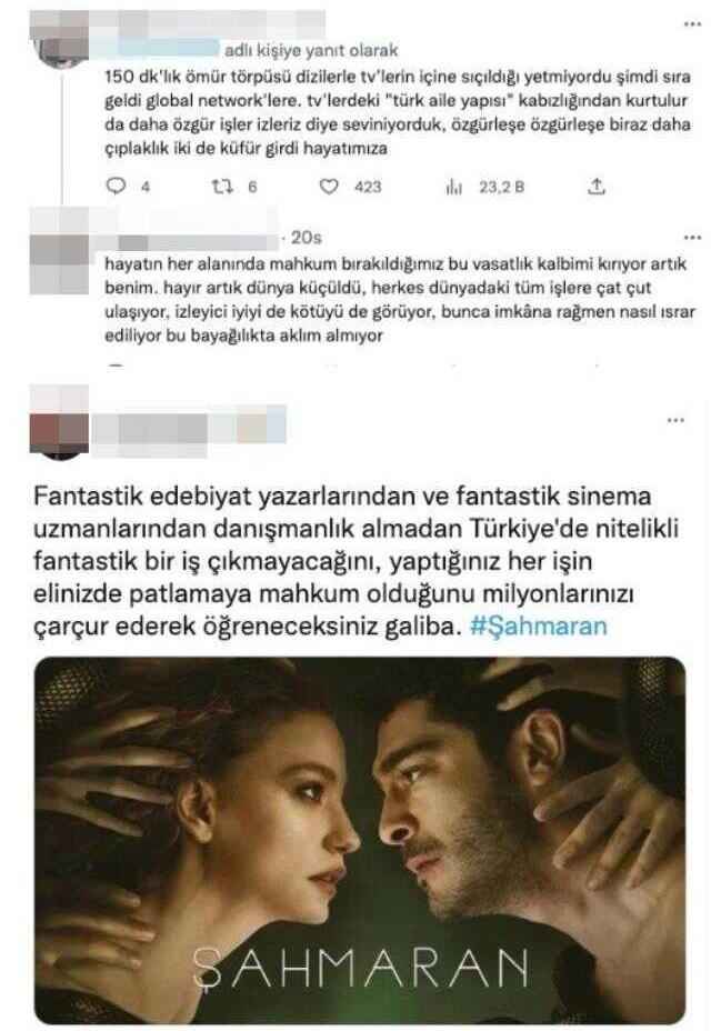 Şahmaran izleyiciden geçer not alamadı! İzleyenlerin aklına dünyaca ünlü film geldi