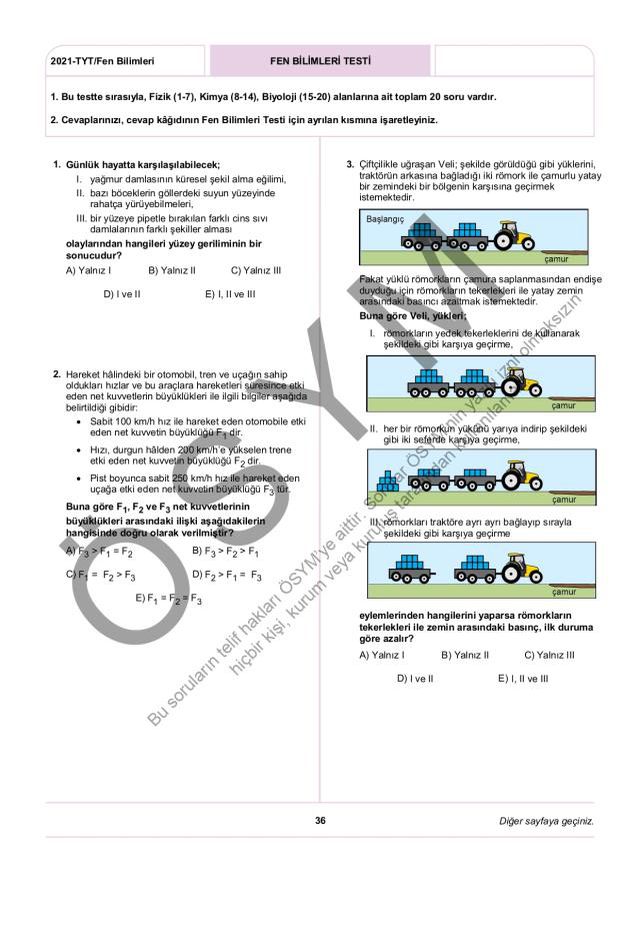 2021 TYT soruları PDF: 2021 TYT soruları ve cevapları!