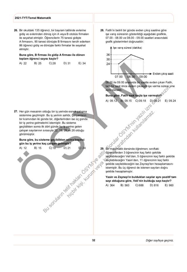 2021 TYT soruları PDF: 2021 TYT soruları ve cevapları!