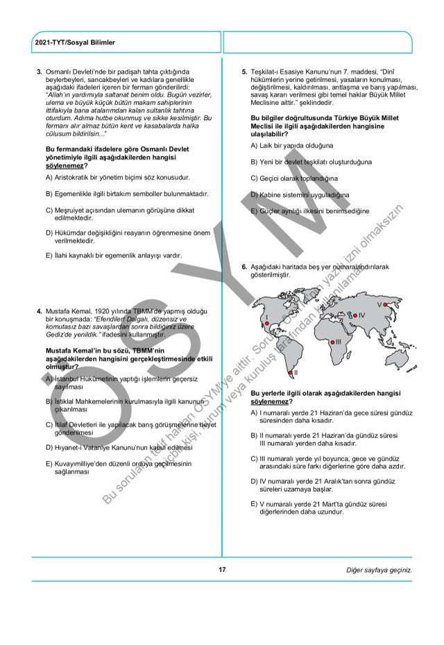 2021 TYT soruları PDF: 2021 TYT soruları ve cevapları!