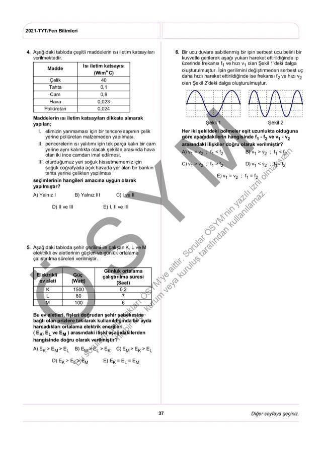 2021 TYT soruları PDF: 2021 TYT soruları ve cevapları!