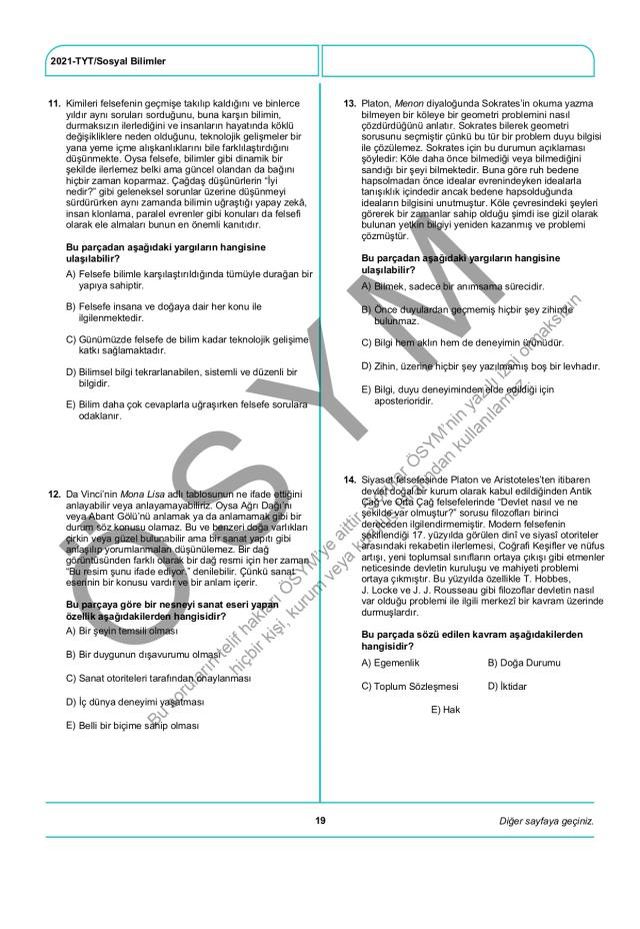 2021 TYT soruları PDF: 2021 TYT soruları ve cevapları!