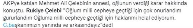 Mehmet Ali Çelebi'nin annesinin oğlu için söyledikleri sosyal medyada infial yarattı