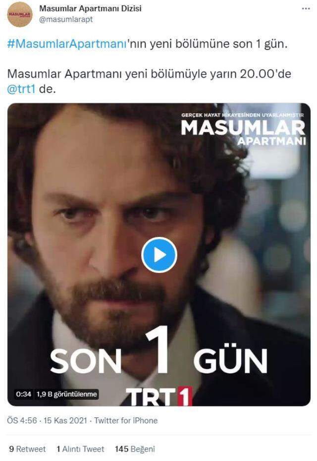 Masumlar Apartmanı ne zaman, bugün var mı, yok mu? 16 Kasım Salı bu akşam Masumlar Apartmanı yayınlanacak mı? Yeni bölümü olacak mı?