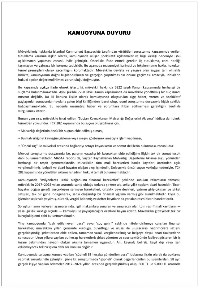 Bahis soruşturmasında tutuklanan Murat Sancak'ın avukatı para trafiğini böyle açıkladı