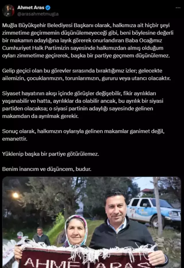 Muğla Büyükşehir Belediye Başkanı'nın açıklamaları