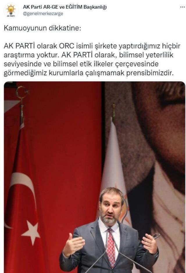 AK Parti'den kendilerini yüzde 31 gösteren seçim anketiyle ilgili açıklama: Biz yaptırmadık