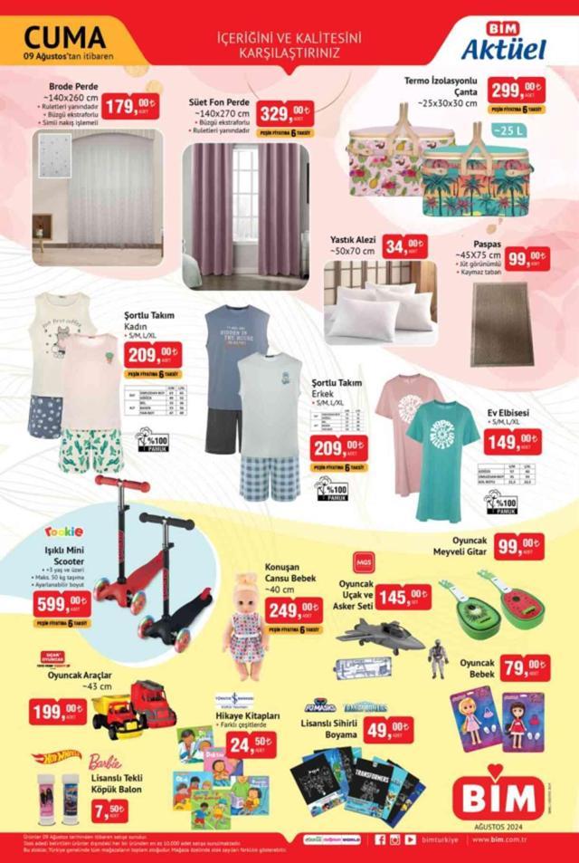 BİM Aktüel Kataloğu: 6-9 Ağustos İndirimli Ürünler Listesi
