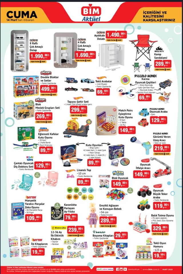 14 MART BİM KATALOĞU || BİM 14 Mart 2025 kataloğunda hangi ürünler var?