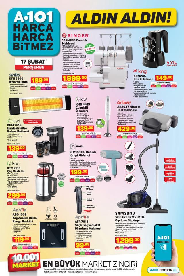 A101 aktüel ürünler kataloğu! 17 Şubat A101 bu hafta katalog ürünleri neler? A101'e gelecek ürünler ve A101 fiyat listesi!
