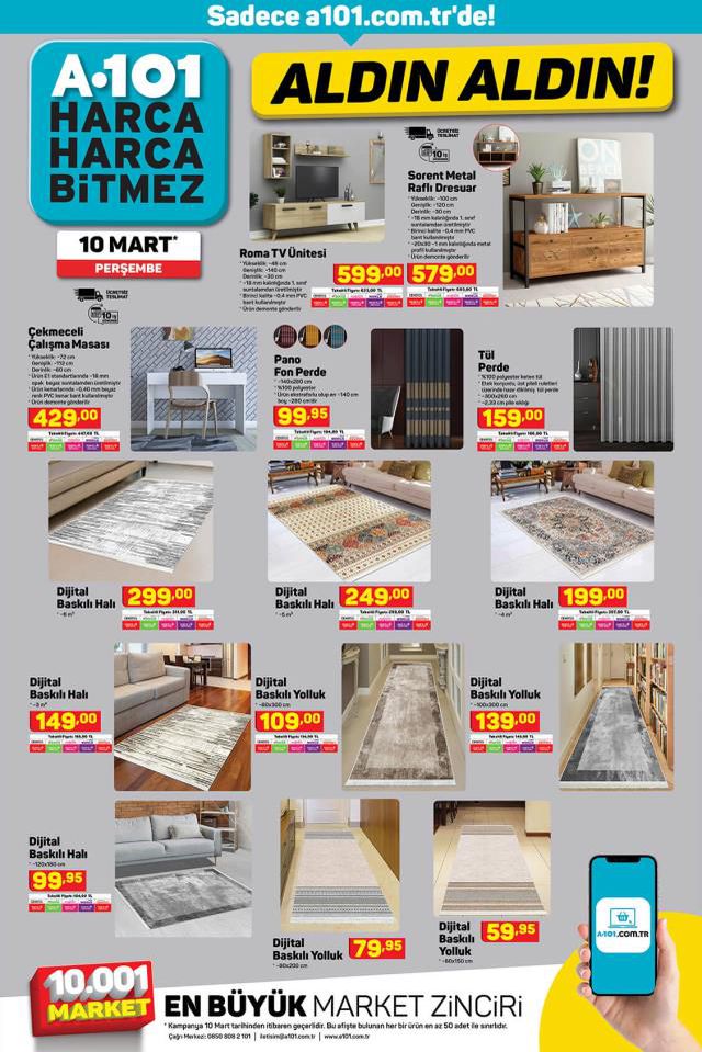 A101 aktüel ürünler kataloğu! 10 Mart A101 bu hafta katalog ürünleri neler? A101'e gelecek ürünler ve A101 fiyat listesi!