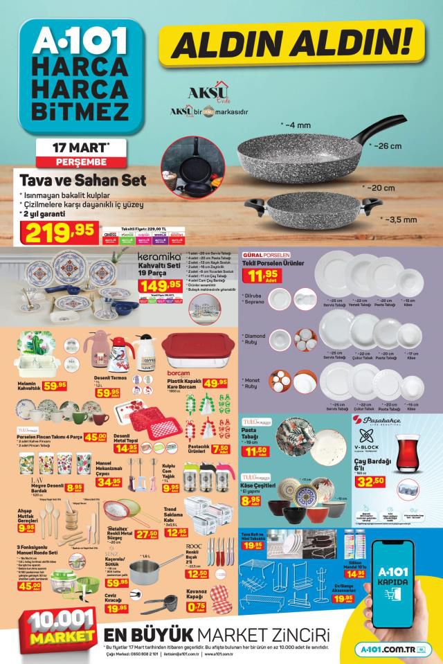 A101 aktüel ürünler kataloğu! 17 Mart A101 bu hafta katalog ürünleri neler? A101'e gelecek ürünler ve A101 fiyat listesi!