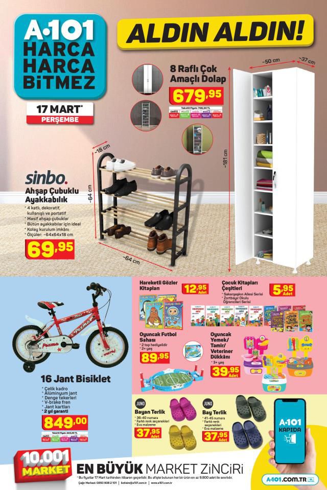A101 aktüel ürünler kataloğu! 17 Mart A101 bu hafta katalog ürünleri neler? A101'e gelecek ürünler ve A101 fiyat listesi!