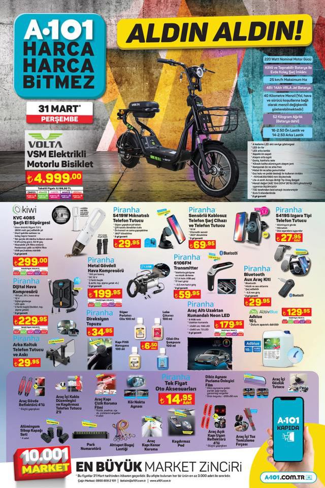 A101 aktüel ürünler kataloğu! 31 Mart A101 bu hafta katalog ürünleri neler? A101'e gelecek ürünler ve A101 fiyat listesi!