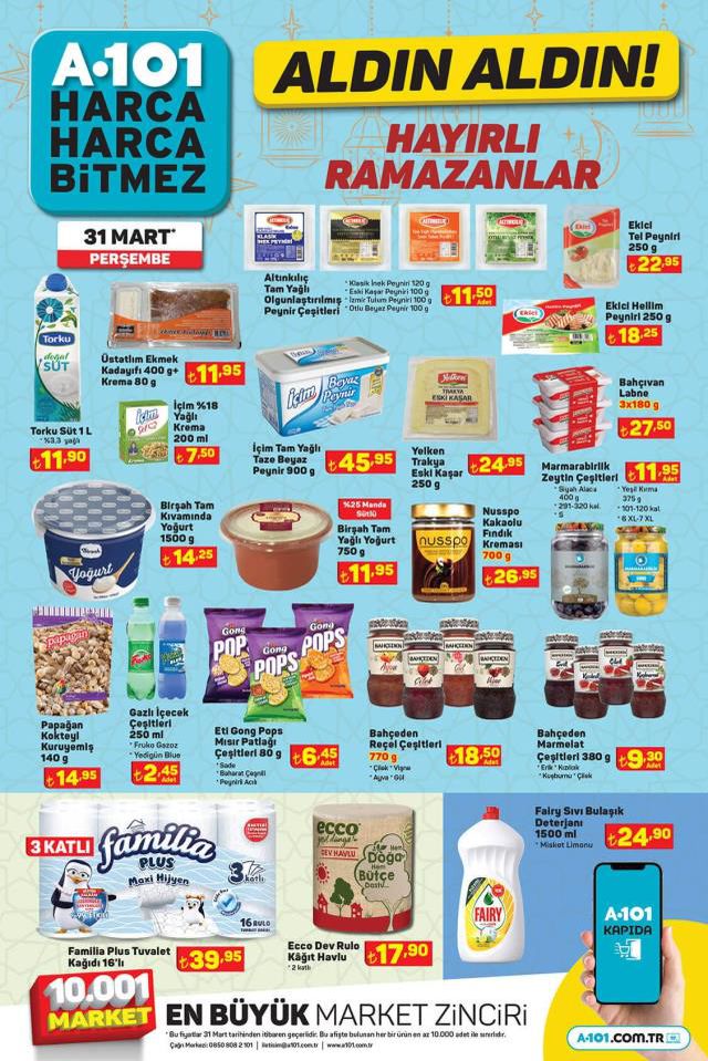 A101 aktüel ürünler kataloğu! 31 Mart A101 bu hafta katalog ürünleri neler? A101'e gelecek ürünler ve A101 fiyat listesi!