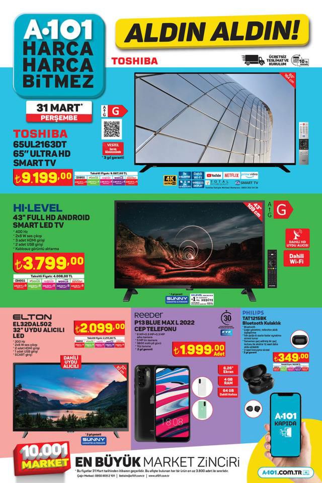 A101 aktüel ürünler kataloğu! 31 Mart A101 bu hafta katalog ürünleri neler? A101'e gelecek ürünler ve A101 fiyat listesi!