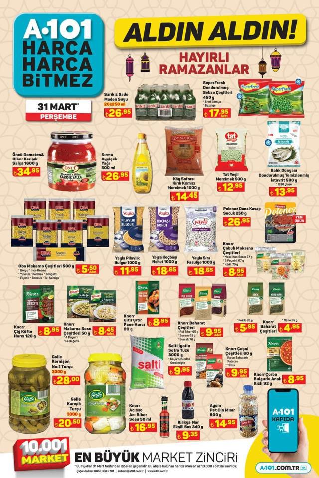 A101 aktüel ürünler kataloğu! 31 Mart A101 bu hafta katalog ürünleri neler? A101'e gelecek ürünler ve A101 fiyat listesi!