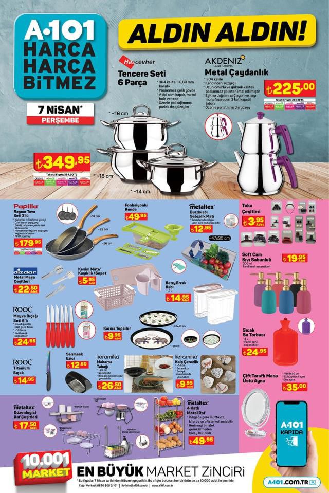 A101 aktüel ürünler kataloğu! 7 Nisan A101 bu hafta katalog ürünleri neler? A101'e gelecek ürünler ve A101 fiyat listesi!