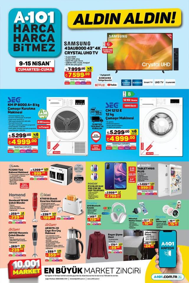 A101 aktüel ürünler kataloğu! 7 Nisan A101 bu hafta katalog ürünleri neler? A101'e gelecek ürünler ve A101 fiyat listesi!