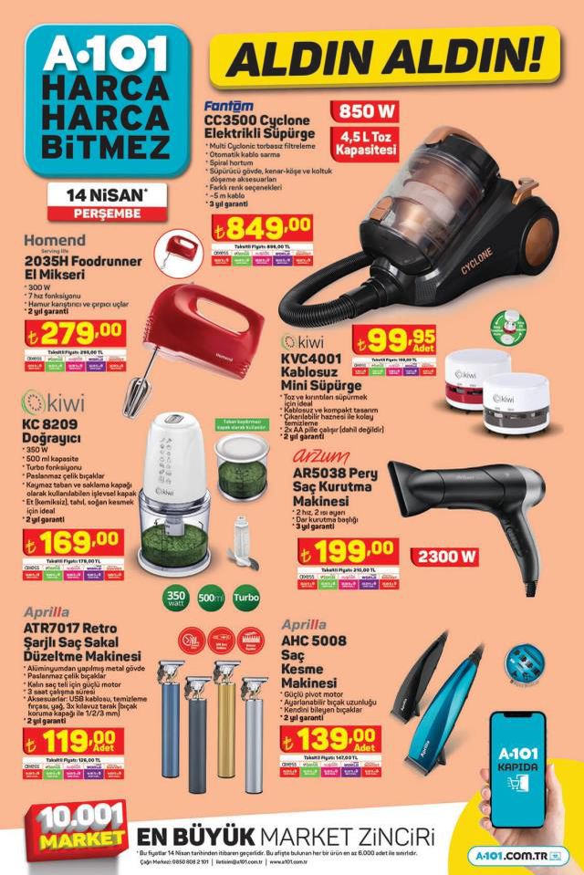 A101 aktüel ürünler kataloğu! 12 Nisan A101 bu hafta katalog ürünleri neler? A101'e gelecek ürünler ve A101 fiyat listesi!
