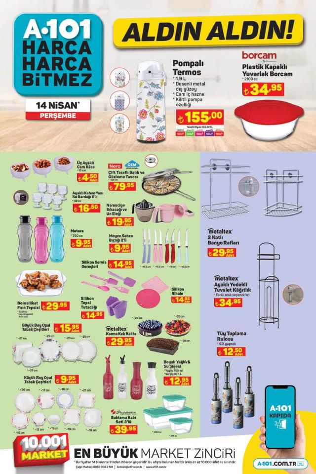 A101 aktüel ürünler kataloğu! 12 Nisan A101 bu hafta katalog ürünleri neler? A101'e gelecek ürünler ve A101 fiyat listesi!