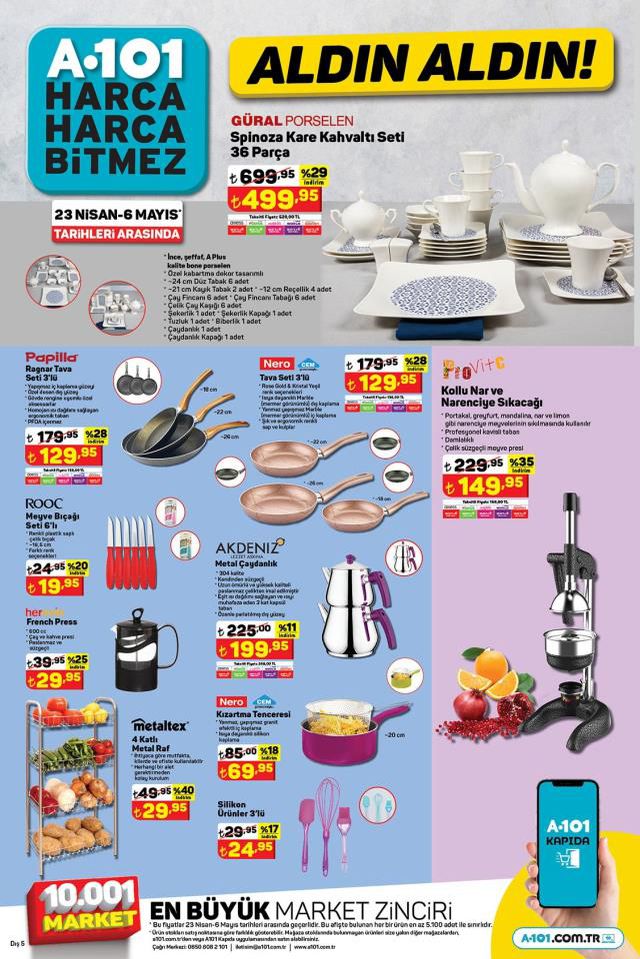 A101 aktüel ürünler kataloğu! 25 Nisan A101 bu hafta katalog ürünleri neler? A101'e gelecek ürünler ve A101 fiyat listesi...