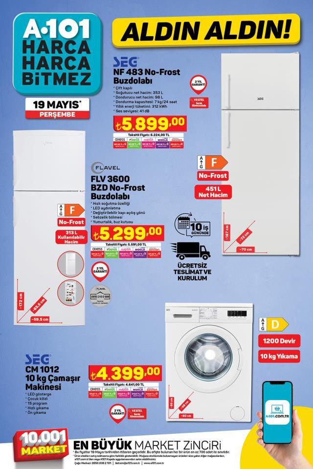19 Mayıs A101 kataloğu bu hafta! A101 bu hafta katalog ürünleri neler? A101'e gelecek ürünler ve A101 fiyat listesi...