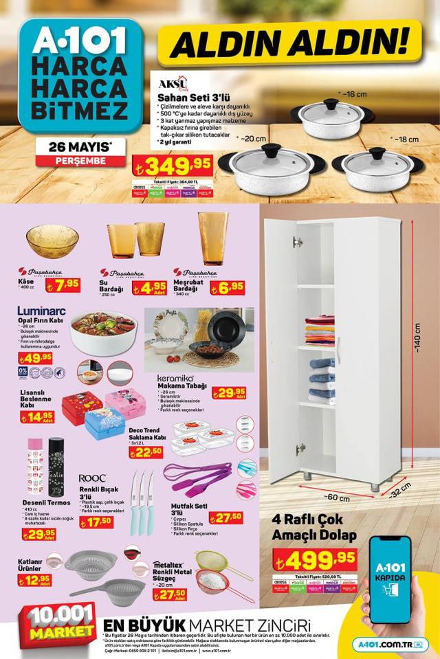 26 Mayıs A101 kataloğu: A101'e gelen ürünler! A101 bu hafta katalog ürünleri neler? A101'e gelecek ürünler ve A101 fiyat listesi...