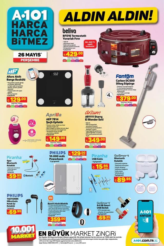 26 Mayıs A101 kataloğu: A101'e gelen ürünler! A101 bu hafta katalog ürünleri neler? A101'e gelecek ürünler ve A101 fiyat listesi...