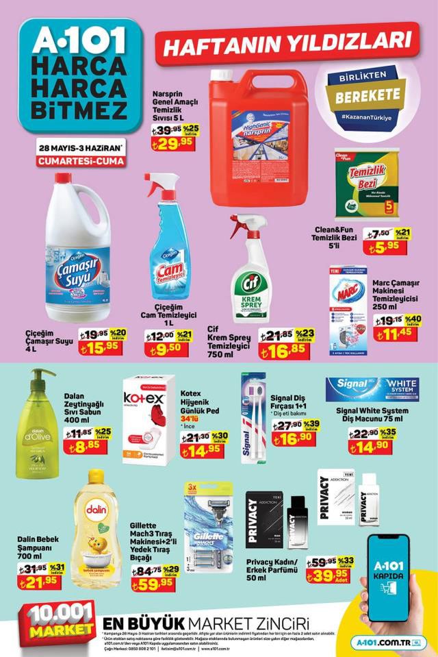 A101 hafta sonu indirimleri! 28 Mayıs - 3 Haziran A101 haftanın yıldızları bu hafta hangi ürünler? A101'e gelecek ürünler ve A101 fiyat listesi!