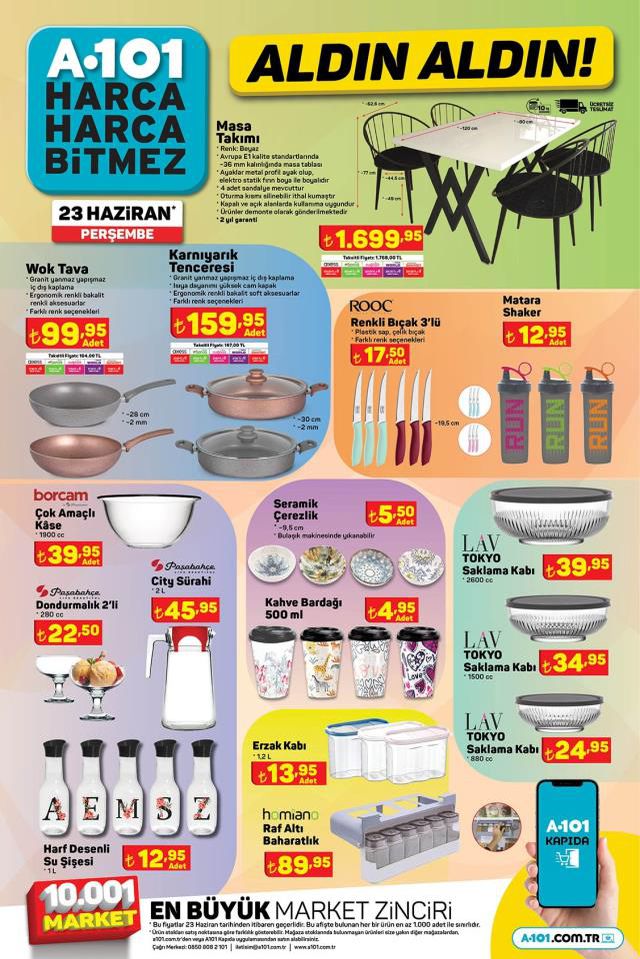 20 Haziran A101 kataloğu: A101'e gelen ürünler! A101 bu hafta katalog ürünleri neler? A101'e gelecek ürünler ve A101 fiyat listesi...