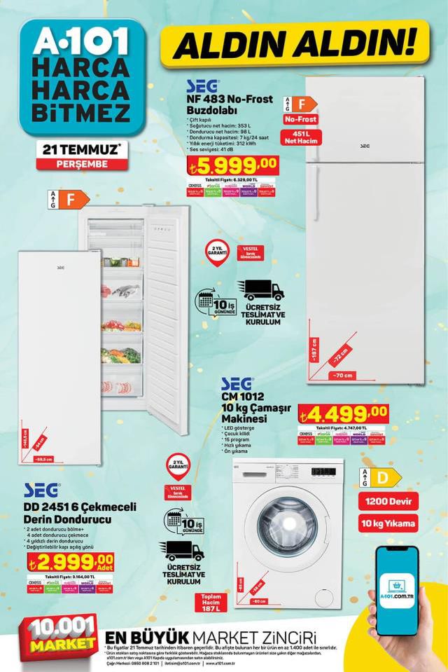 21 Temmuz A101 kataloğu: A101'e gelen ürünler! A101 bu hafta katalog ürünleri neler? A101'e gelecek ürünler ve A101 fiyat listesi...