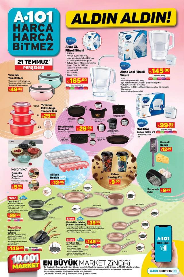 21 Temmuz A101 kataloğu: A101'e gelen ürünler! A101 bu hafta katalog ürünleri neler? A101'e gelecek ürünler ve A101 fiyat listesi...